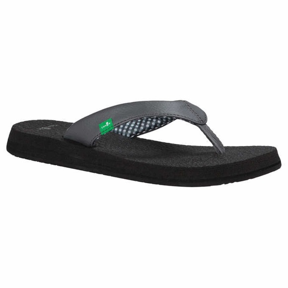 Sanuk Shoes - Sanuk Yoga Mat Flipflop Womens Thong Sandals Black